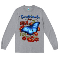 Heather Grey transformada por dios Long Sleeve Tee - JahusDesignShop