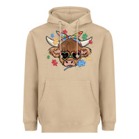 Mushroom autism awareness cow Heavyweight Hoodie - MaliasSmallBusiness