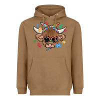 Toasted Coconut autism awareness cow Heavyweight Hoodie - MaliasSmallBusiness