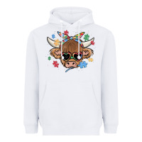 White autism awareness cow Heavyweight Hoodie - MaliasSmallBusiness