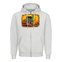 Dove Grey cross sunset backgraund Zipper Hoodie - JahusDesignShop