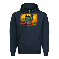 Navy cross sunset backgraund Zipper Hoodie - JahusDesignShop