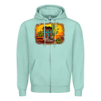 Seafoam cross sunset backgraund Zipper Hoodie - JahusDesignShop