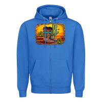 True Royal cross sunset backgraund Zipper Hoodie - JahusDesignShop