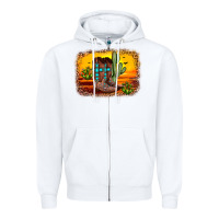 White cross sunset backgraund Zipper Hoodie - JahusDesignShop
