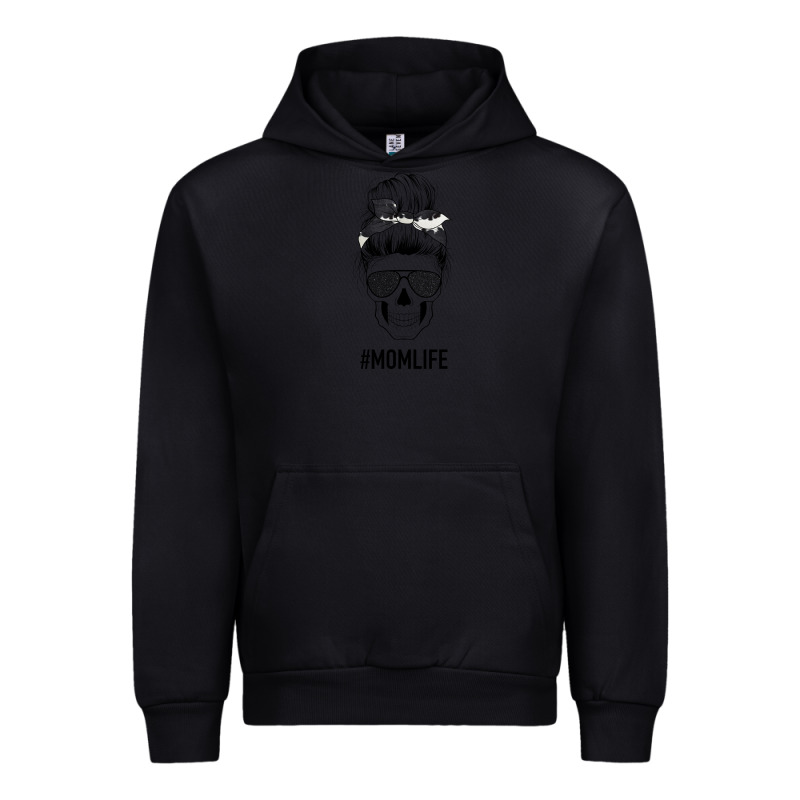 Black Glitter Cowhide Patterned Mom Skull Urban Hoodie by Bettercallsaul | Teevron