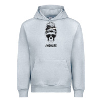 Heather Grey Black Glitter Cowhide Patterned Mom Skull Urban Hoodie - Bettercallsaul