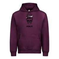 Mauve Wine Black Glitter Cowhide Patterned Mom Skull Urban Hoodie - Bettercallsaul