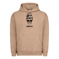 Pigment Burro Black Glitter Cowhide Patterned Mom Skull Urban Hoodie - Bettercallsaul