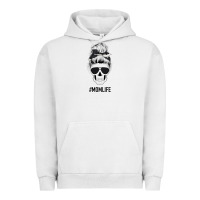 Pigment Lunar Rock Black Glitter Cowhide Patterned Mom Skull Urban Hoodie - Bettercallsaul