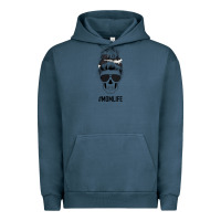 Pigment Midnight Navy Black Glitter Cowhide Patterned Mom Skull Urban Hoodie - Bettercallsaul