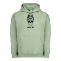 Pigment Oil Green Black Glitter Cowhide Patterned Mom Skull Urban Hoodie - Bettercallsaul