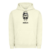 Pigment Pistachio Black Glitter Cowhide Patterned Mom Skull Urban Hoodie - Bettercallsaul