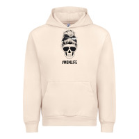 Sandshell Black Glitter Cowhide Patterned Mom Skull Urban Hoodie - Bettercallsaul