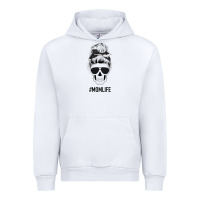 White Black Glitter Cowhide Patterned Mom Skull Urban Hoodie - Bettercallsaul