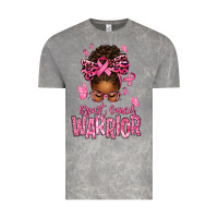 Cloud Rock brest cancer warrior afro messy bun Vintage Tee - texasbilliewilder