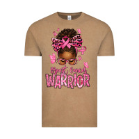 Vintage Coffee brest cancer warrior afro messy bun Vintage Tee - texasbilliewilder