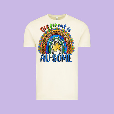 Different Is Ausome Vintage Tee Designed By Barkaloodesign