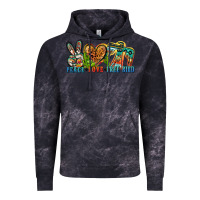 Cloud Black peace love free bird Vintage Hoodie - Zillion Design Studio