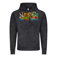 Vintage Black peace love free bird Vintage Hoodie - Zillion Design Studio