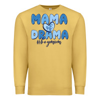 Antique Gold mama of drama boy mom Premium Sweatshirt - MaliasSmallBusiness