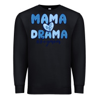 Black mama of drama boy mom Premium Sweatshirt - MaliasSmallBusiness