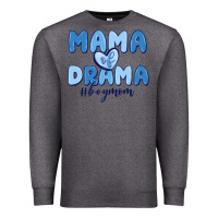 Charcoal Heather mama of drama boy mom Premium Sweatshirt - MaliasSmallBusiness