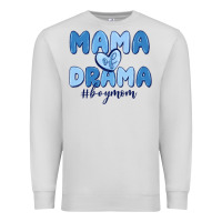 Dove Grey mama of drama boy mom Premium Sweatshirt - MaliasSmallBusiness