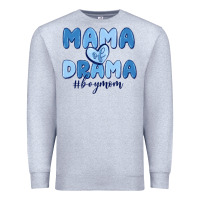 Heather Grey mama of drama boy mom Premium Sweatshirt - MaliasSmallBusiness