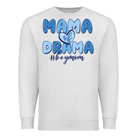 Oatmeal Heather mama of drama boy mom Premium Sweatshirt - MaliasSmallBusiness