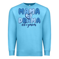 Ocean Blue mama of drama boy mom Premium Sweatshirt - MaliasSmallBusiness