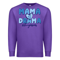 Purple mama of drama boy mom Premium Sweatshirt - MaliasSmallBusiness