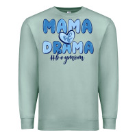 Seafoam mama of drama boy mom Premium Sweatshirt - MaliasSmallBusiness