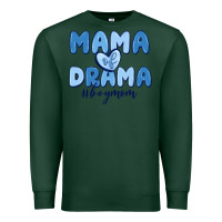 Sports Green mama of drama boy mom Premium Sweatshirt - MaliasSmallBusiness