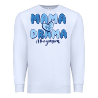 White mama of drama boy mom Premium Sweatshirt - MaliasSmallBusiness