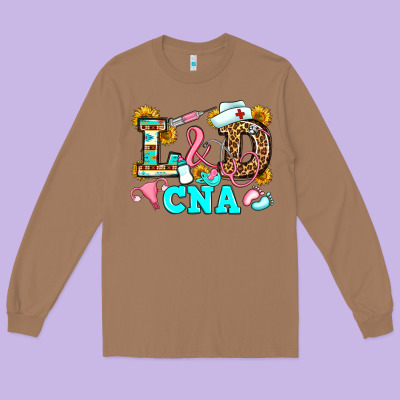 Labor And Delivery Cna Long Sleeve Tee Designed By Jahusdesignshop