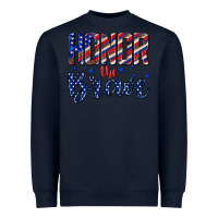 Navy honor the brave Heavyweight Sweatshirt - texasbilliewilder