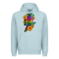 Blue Mist LGBTQ+ Lightnin' Bolt With Sunflower Premium Hoodie - BundleAndBundleShop