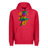 Cardinal LGBTQ+ Lightnin' Bolt With Sunflower Premium Hoodie - BundleAndBundleShop