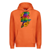 Carrot LGBTQ+ Lightnin' Bolt With Sunflower Premium Hoodie - BundleAndBundleShop