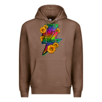 Chestnut LGBTQ+ Lightnin' Bolt With Sunflower Premium Hoodie - BundleAndBundleShop