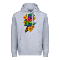 Heather Grey LGBTQ+ Lightnin' Bolt With Sunflower Premium Hoodie - BundleAndBundleShop