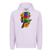 Lilac LGBTQ+ Lightnin' Bolt With Sunflower Premium Hoodie - BundleAndBundleShop