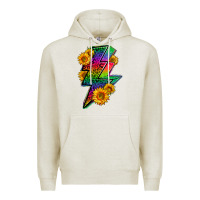 Oatmeal Heather LGBTQ+ Lightnin' Bolt With Sunflower Premium Hoodie - BundleAndBundleShop