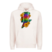 Pale Pink LGBTQ+ Lightnin' Bolt With Sunflower Premium Hoodie - BundleAndBundleShop