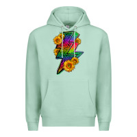 Seafoam LGBTQ+ Lightnin' Bolt With Sunflower Premium Hoodie - BundleAndBundleShop