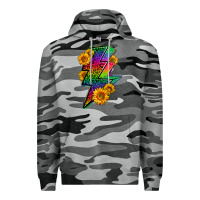Slate Camo LGBTQ+ Lightnin' Bolt With Sunflower Premium Hoodie - BundleAndBundleShop