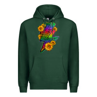 Sports Green LGBTQ+ Lightnin' Bolt With Sunflower Premium Hoodie - BundleAndBundleShop