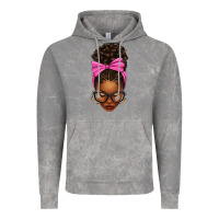 Cloud Rock afro messy bun pink bow Vintage Hoodie - texasbilliewilder