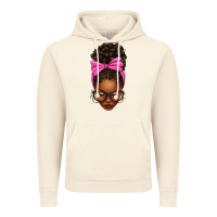Vintage Artic afro messy bun pink bow Vintage Hoodie - texasbilliewilder